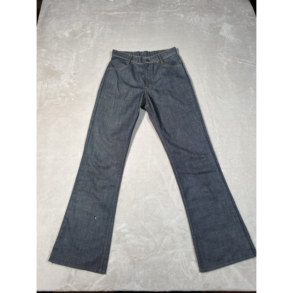 Vintage 70s Levis 517 Orange Tab Jeans Womens Size 25x31 Dark Blue Talon Zipper
